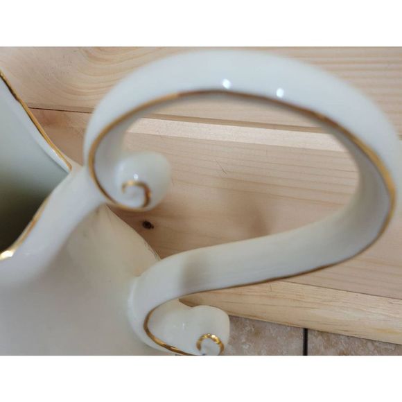 Vintage Formalities by Baum Bros. Rose Pitcher Trimmed with Gold - Picture 5 of 6
